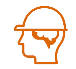 Icono mente casco